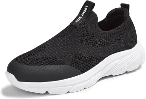 LUCKY STEP Boys Girls Slip On Sneakers Breathable Mesh Walking Shoes Lightweight Casual Running Athletic for Little Kids