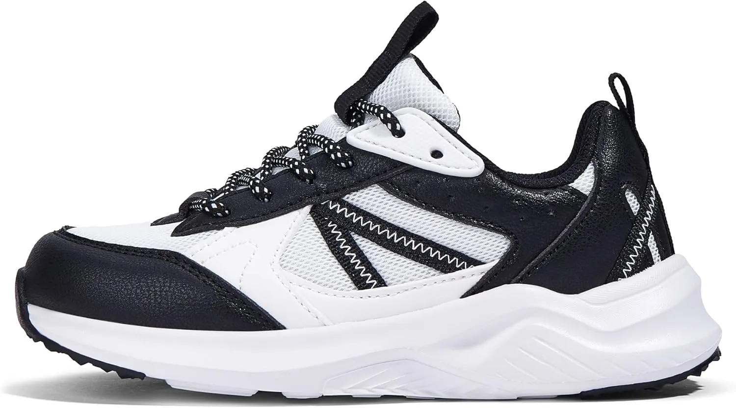 LUCKY STEP Kids Fashion Sneakers for Boys Girls Tennis Casual Athletic Running Shoes Breathable Lace-up Cushioned Trainers Walking Footwear Toddler