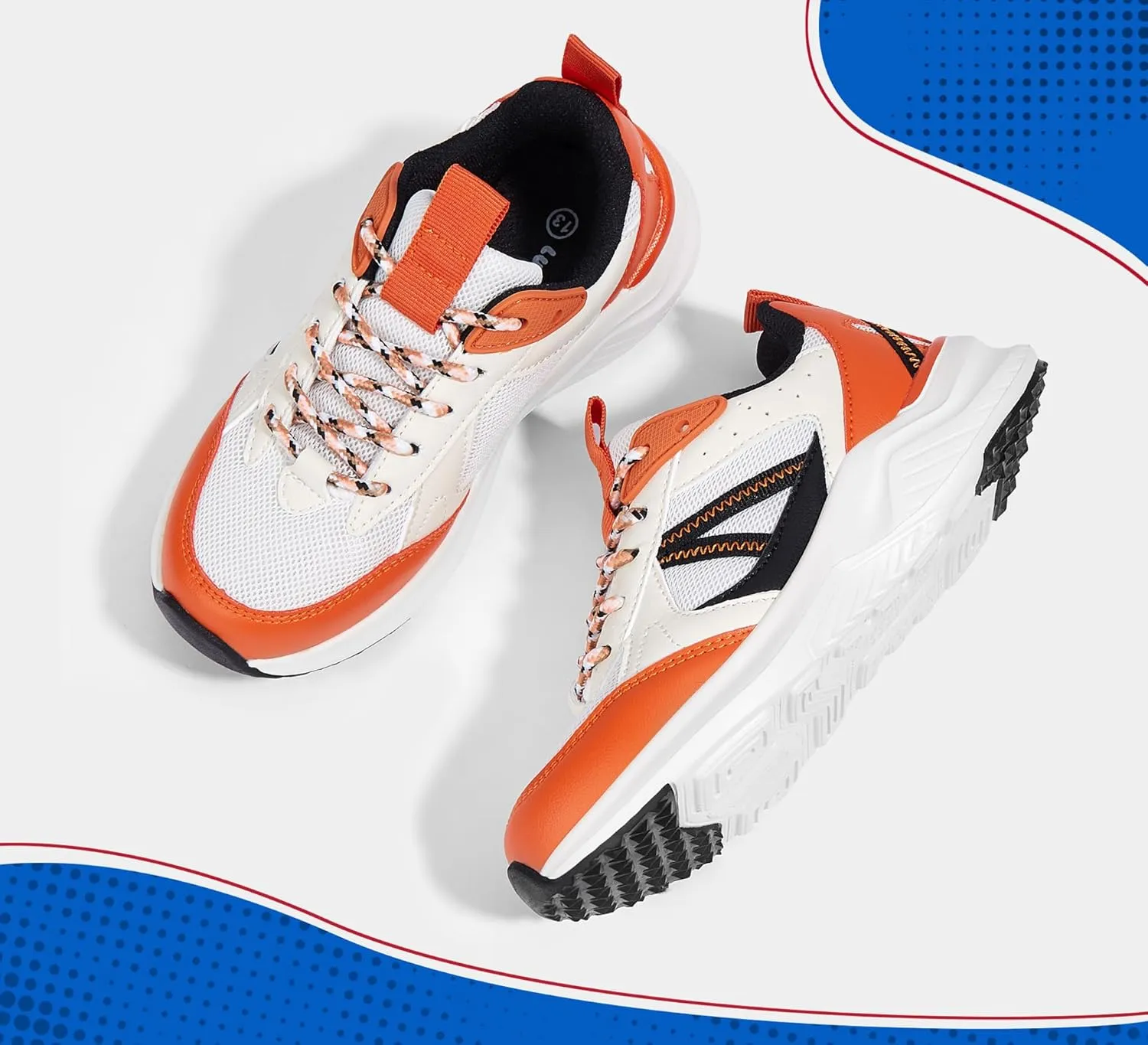 LUCKY STEP Kids Fashion Sneakers for Boys Girls Tennis Casual Athletic Running Shoes Breathable Lace-up Cushioned Trainers Walking Footwear Toddler