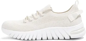LUCKY STEP Women's Mesh Slip on Sneakers Lightweight Breathable Wide Width Walking Shoes Nursing Casual Gym Workout Tennis Footwear