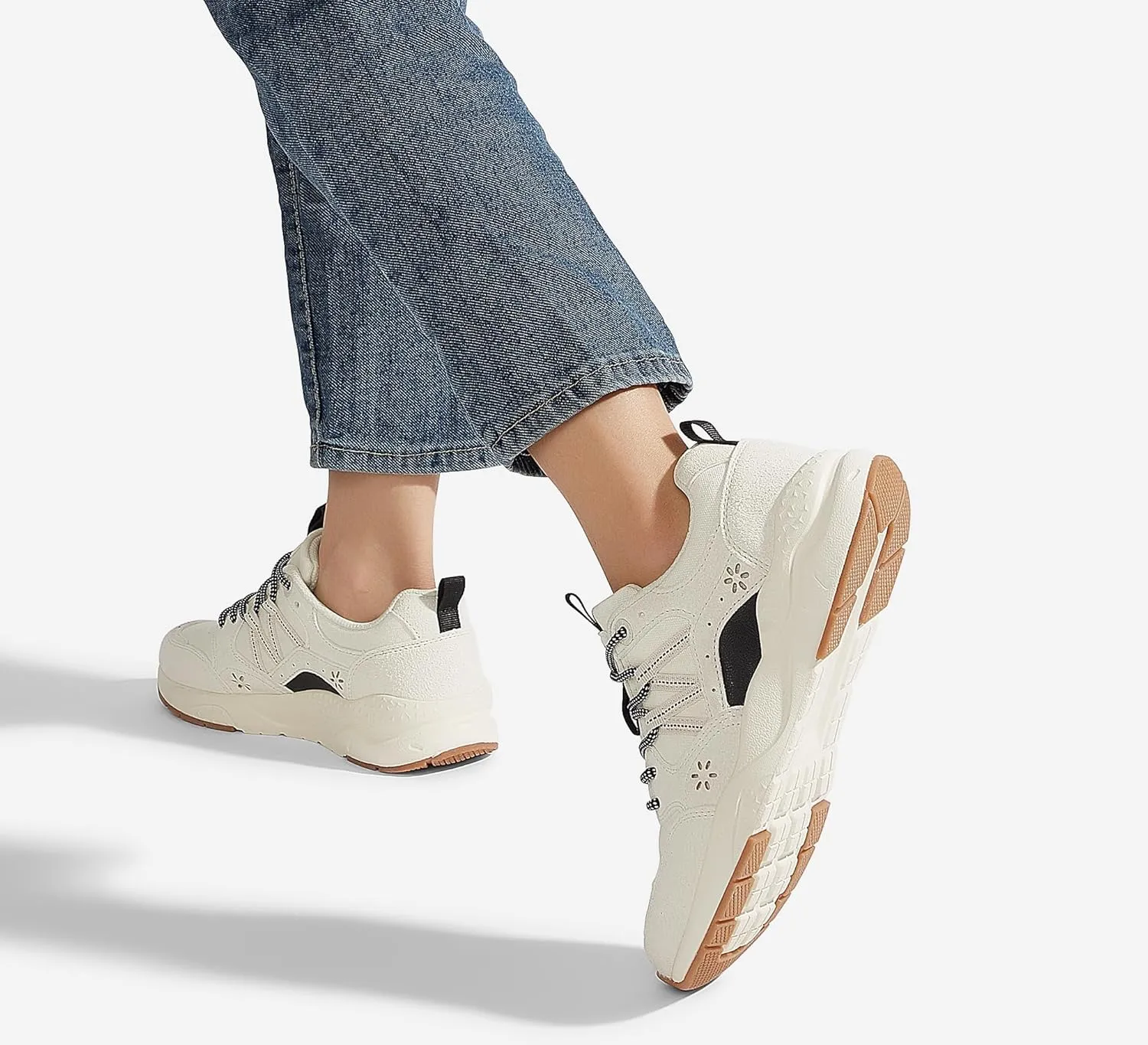 LUCKY STEP Women's Platform Fashion Sneakers Classic Casual Walking Shoes Running Trendy Travel Tennis Colorful Footwear