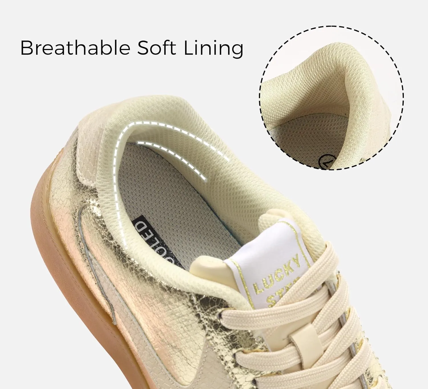 LUCKY STEP Women's Retro Fashion Sneakers Classic Casual Walking Shoes Non Slip Comfort Skate Shoes