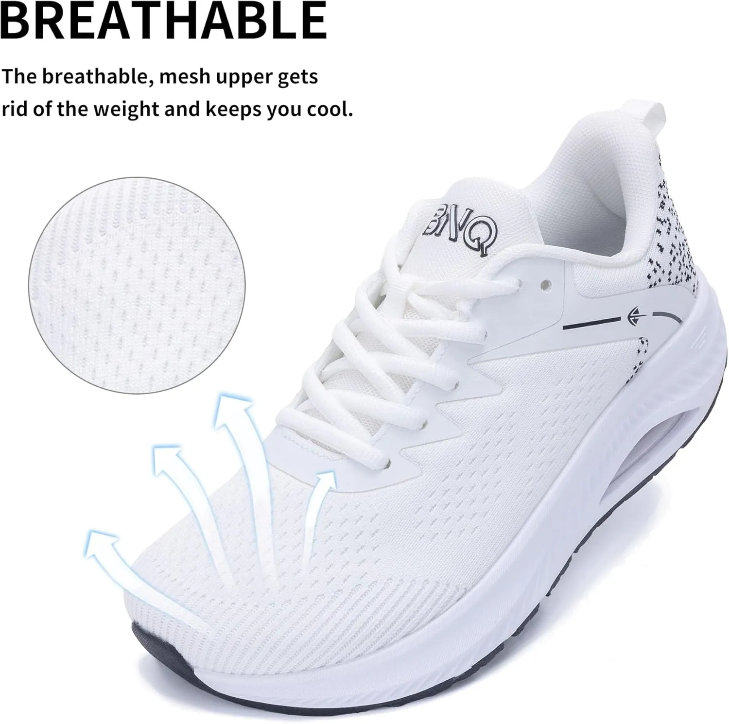 MAFEKE Women's Wide Toe Box Walking Shoes for Plantar Fasciitis, Arch Support Orthotic Wide Width Athletic Air Tennis Running Sneakers for Woman US Size 6-11