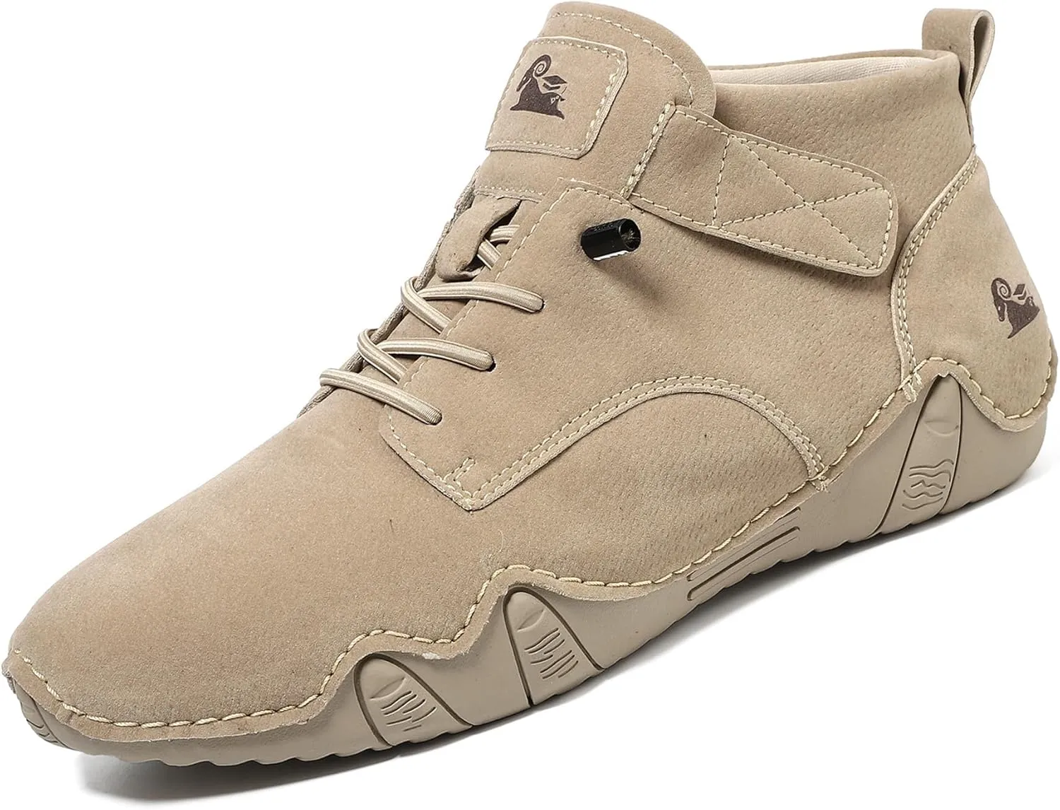 Men's Casual Italian Handmade High Top High Boots Slip-ons Suede Leather Driving Chukka Booties Outdoor Non-Slip Breathable Dress Shoes