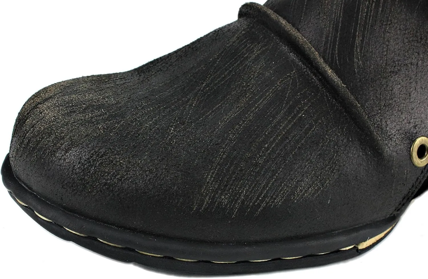 Mens Chukka Biker Cowboy Stylish Motorcycle Combat Hiking Fashion Casual Cowhide Leather Ankle Side Zipper Boots 5008-1-DD1D2
