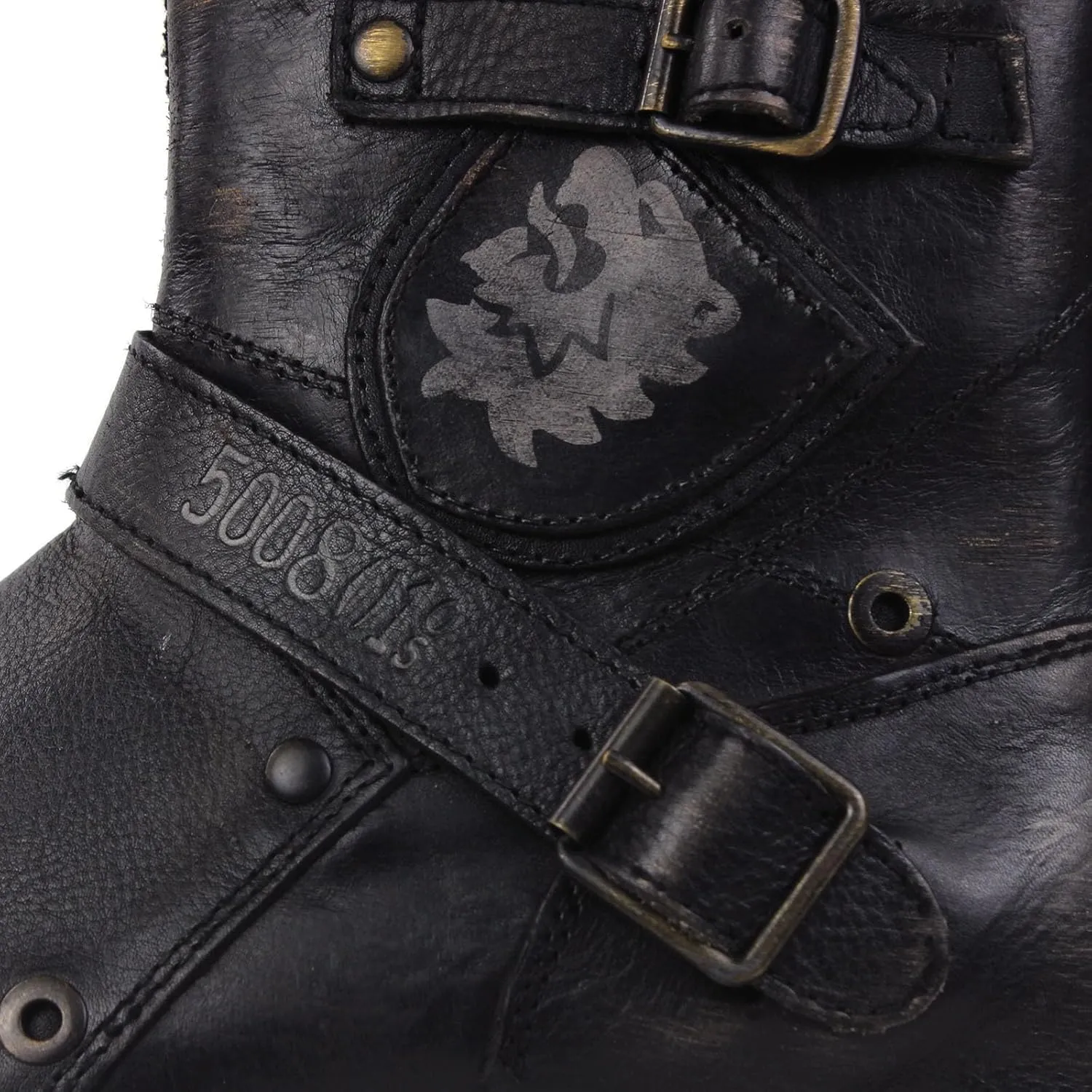 Mens Chukka Biker Cowboy Stylish Motorcycle Combat Hiking Fashion Casual Cowhide Leather Ankle Side Zipper Boots CD-5008-1-BP-US-R
