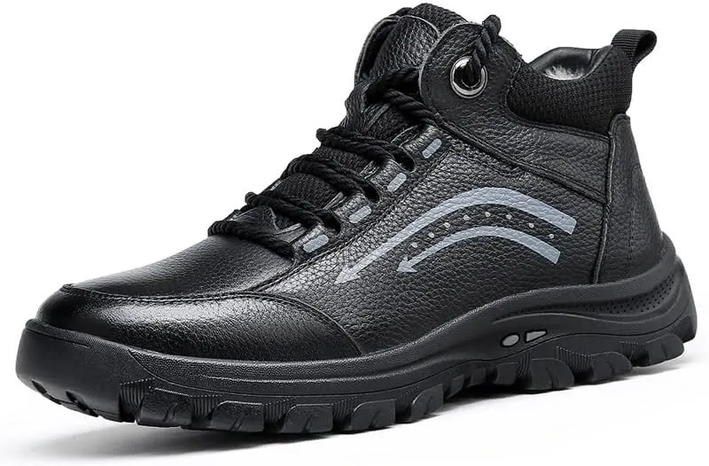 Men's Outdoor Anti-Slip Cotton Shoes Winter Casual Velvet Warm Snow Boots Oxford Lace Up Low Top Anti-Slip Outdoor Shoes for Men