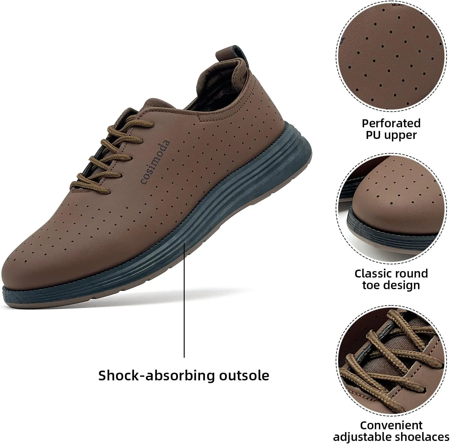 Men's Oxfords Shoes Dress Shoes Classic Business Casual Shoes, Dress Sneakers Formal Lace Up Derby Sneakers for Men