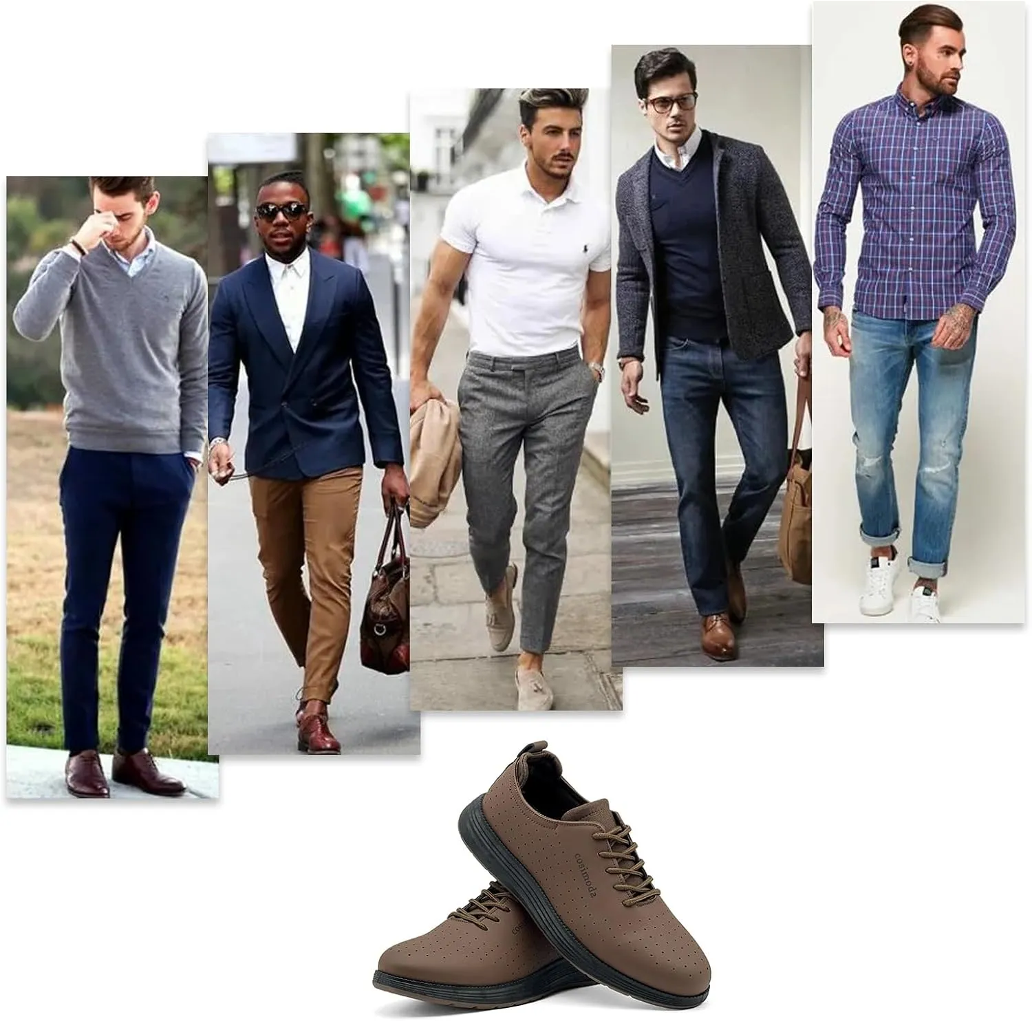 Men's Oxfords Shoes Dress Shoes Classic Business Casual Shoes, Dress Sneakers Formal Lace Up Derby Sneakers for Men