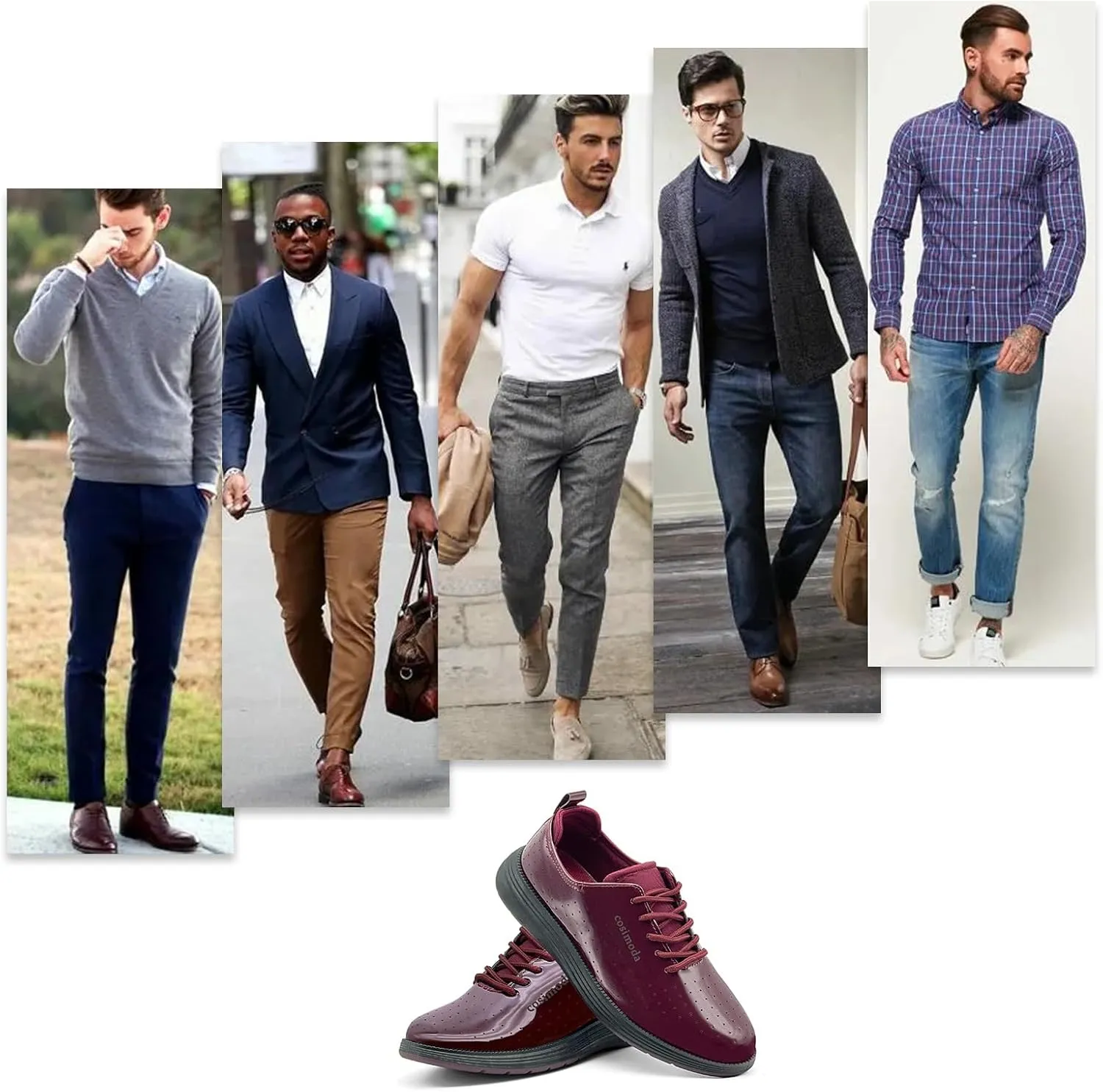 Men's Oxfords Shoes Dress Shoes Classic Business Casual Shoes, Dress Sneakers Formal Lace Up Derby Sneakers for Men