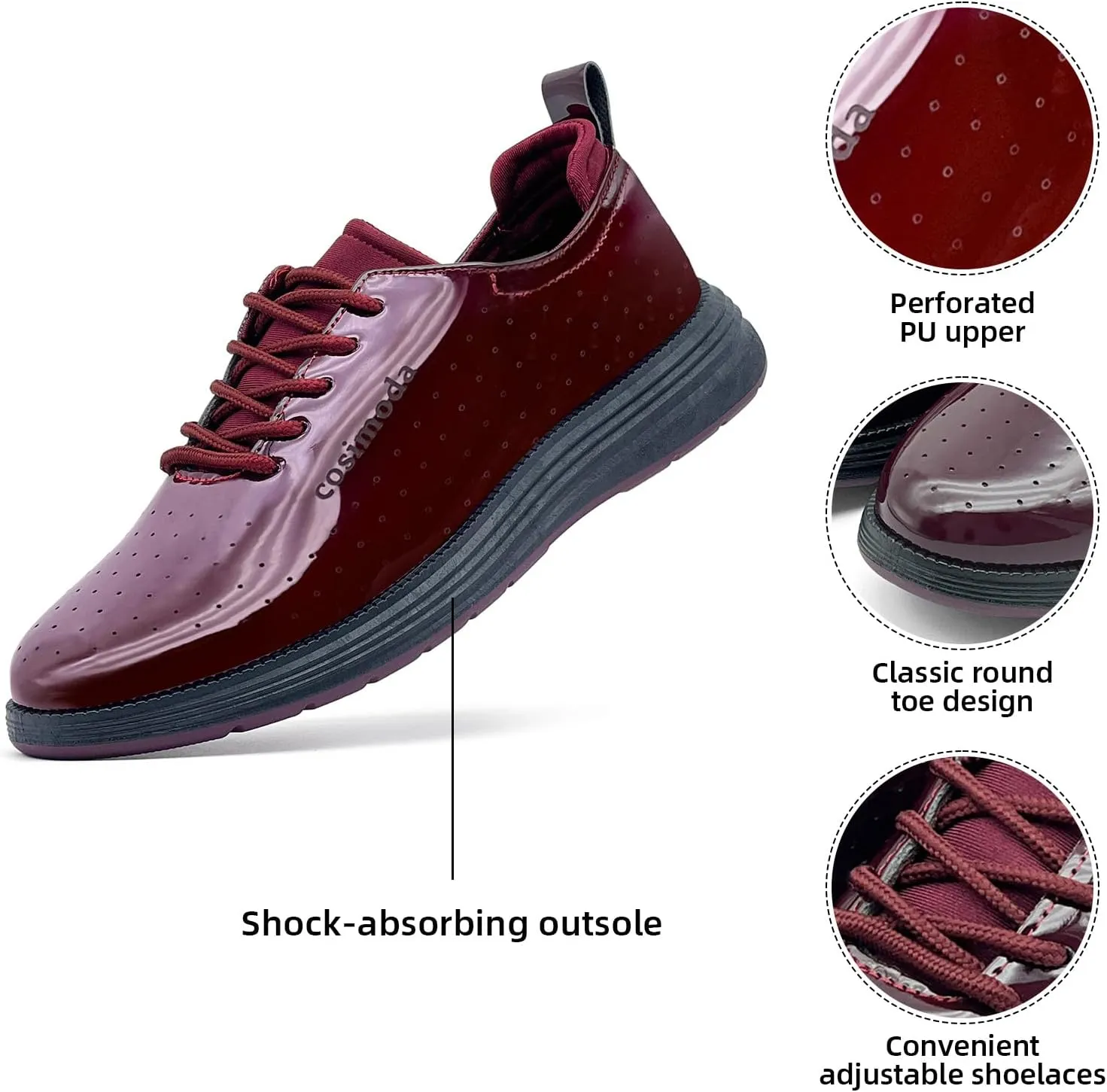Men's Oxfords Shoes Dress Shoes Classic Business Casual Shoes, Dress Sneakers Formal Lace Up Derby Sneakers for Men