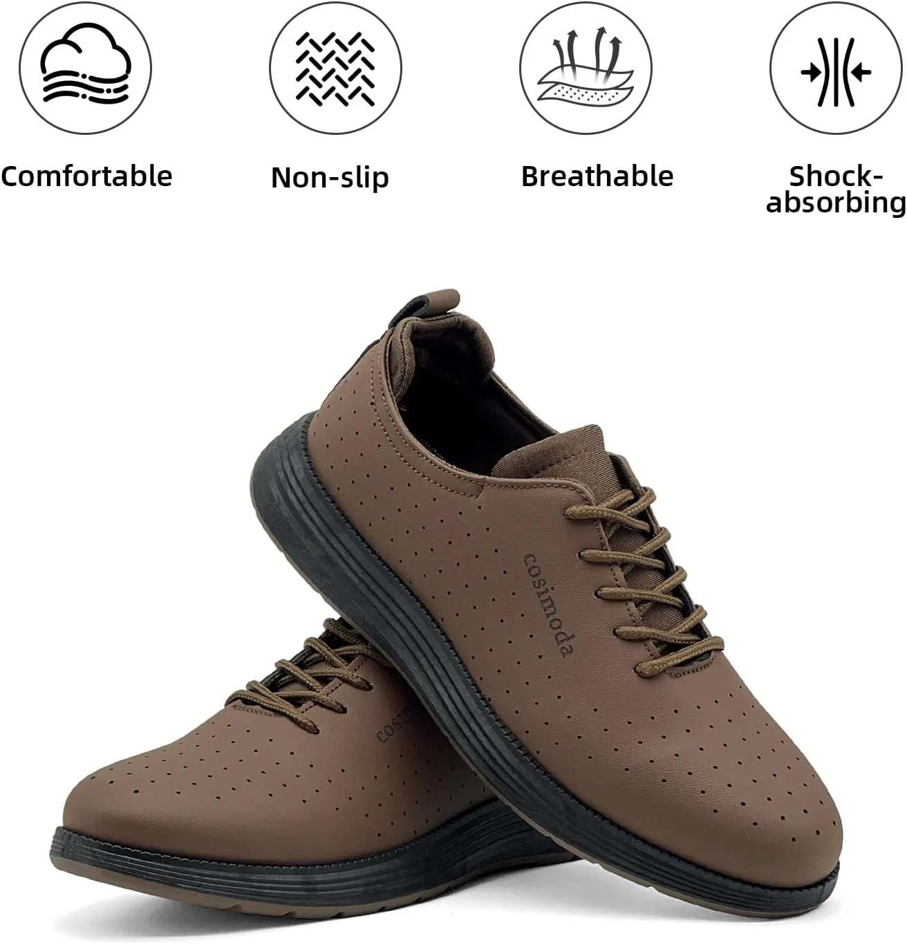 Men's Oxfords Shoes Dress Shoes Classic Business Casual Shoes, Dress Sneakers Formal Lace Up Derby Sneakers for Men
