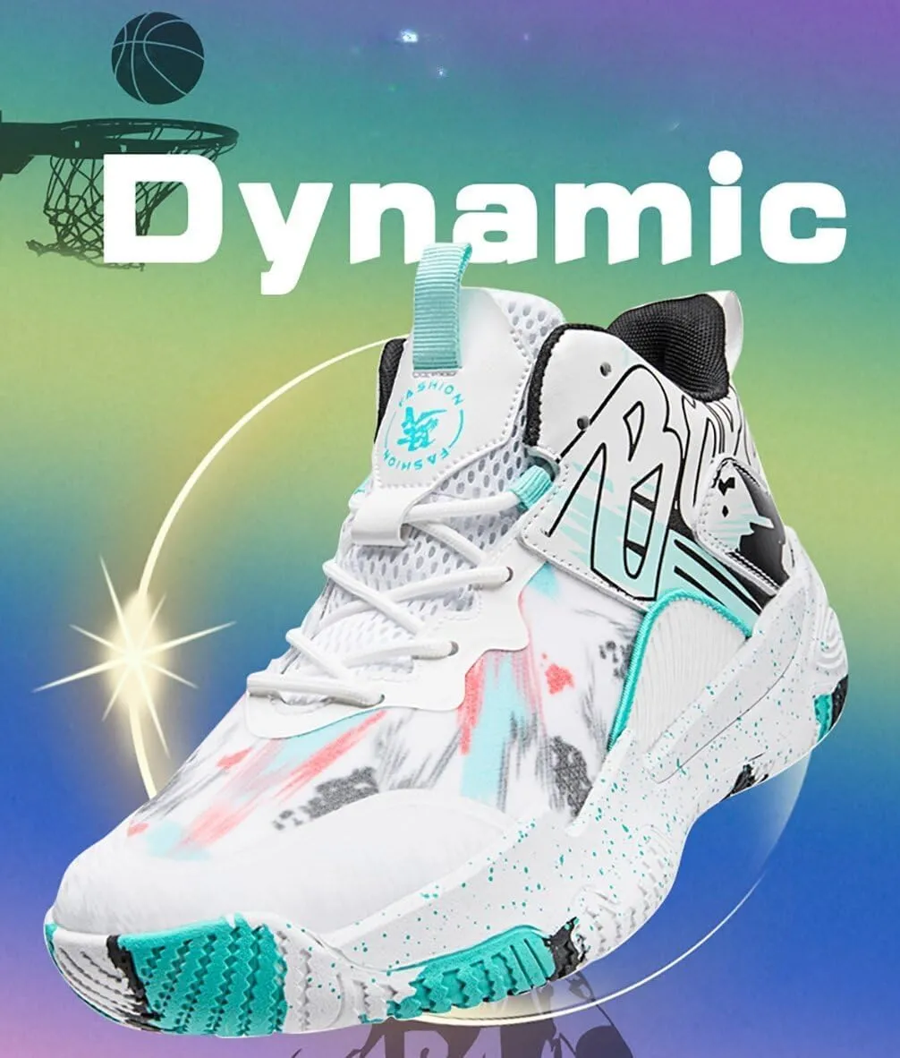 Men's Women's Basketball Shoes High Top Ultra-Light Fashion Anti Slip Breathable Sneakers
