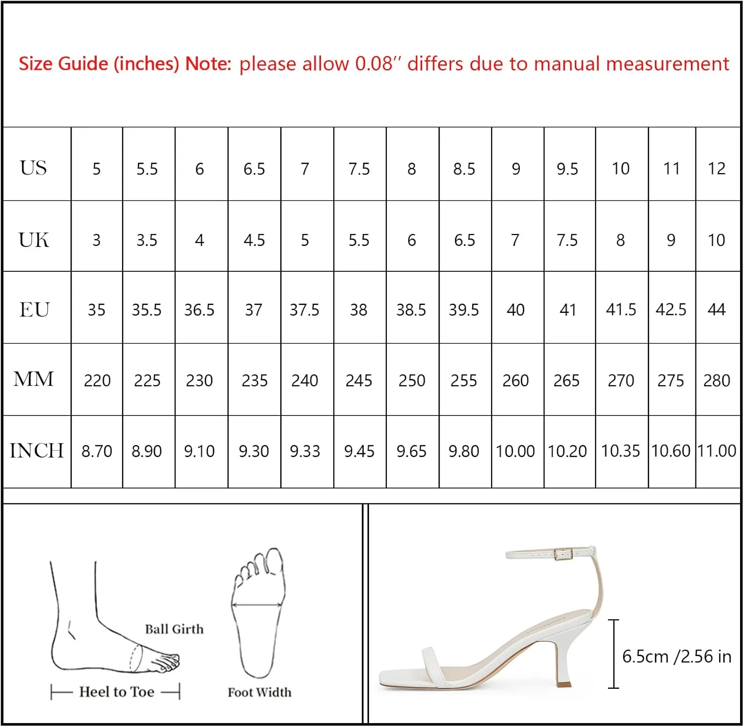 Modatope Womens Heeled Sandals Square Open Toe Kitten Heel Ankle Strap Heels for Women Daily Party Wedding Wear