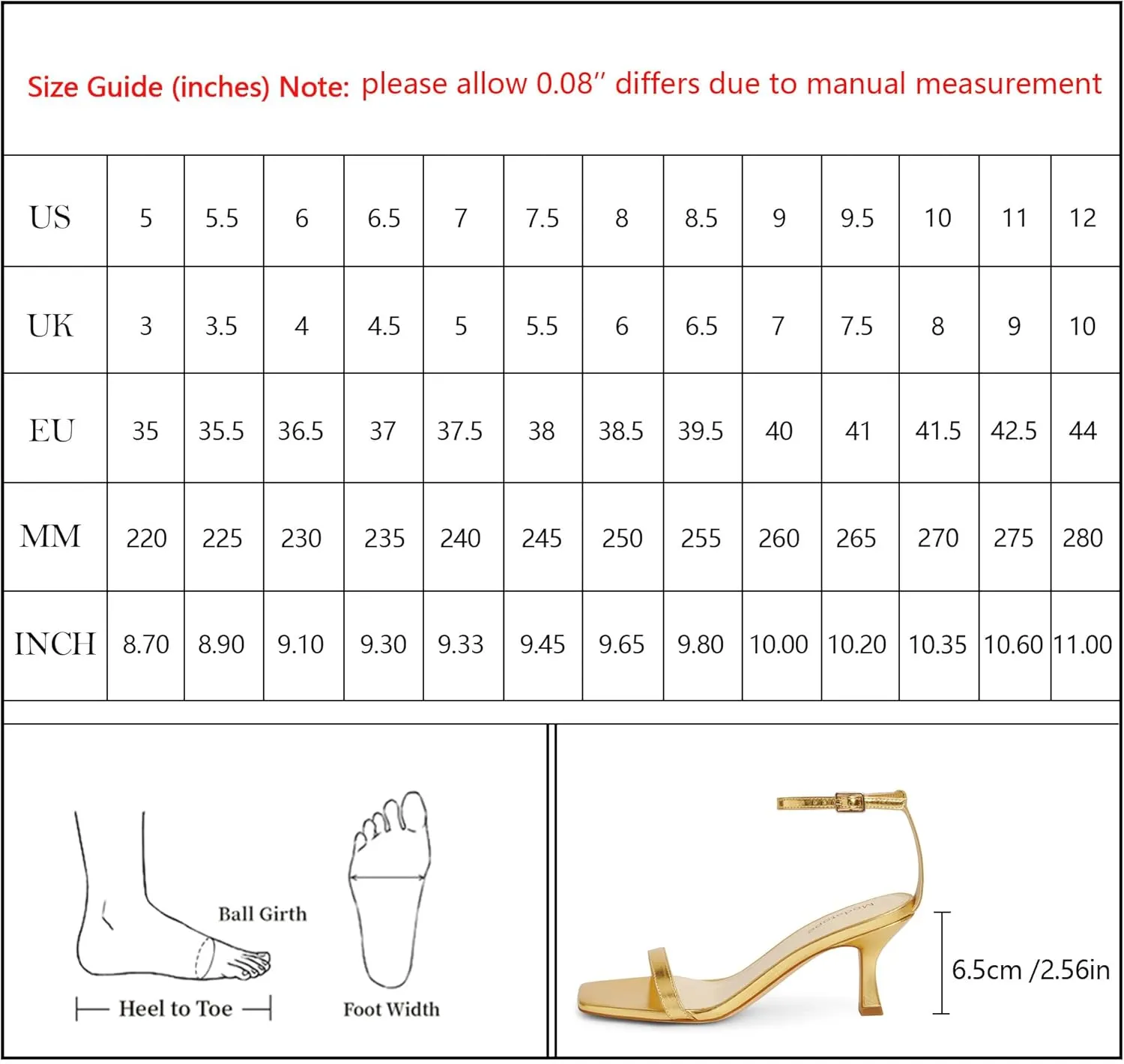 Modatope Womens Heeled Sandals Square Open Toe Kitten Heel Ankle Strap Heels for Women Daily Party Wedding Wear