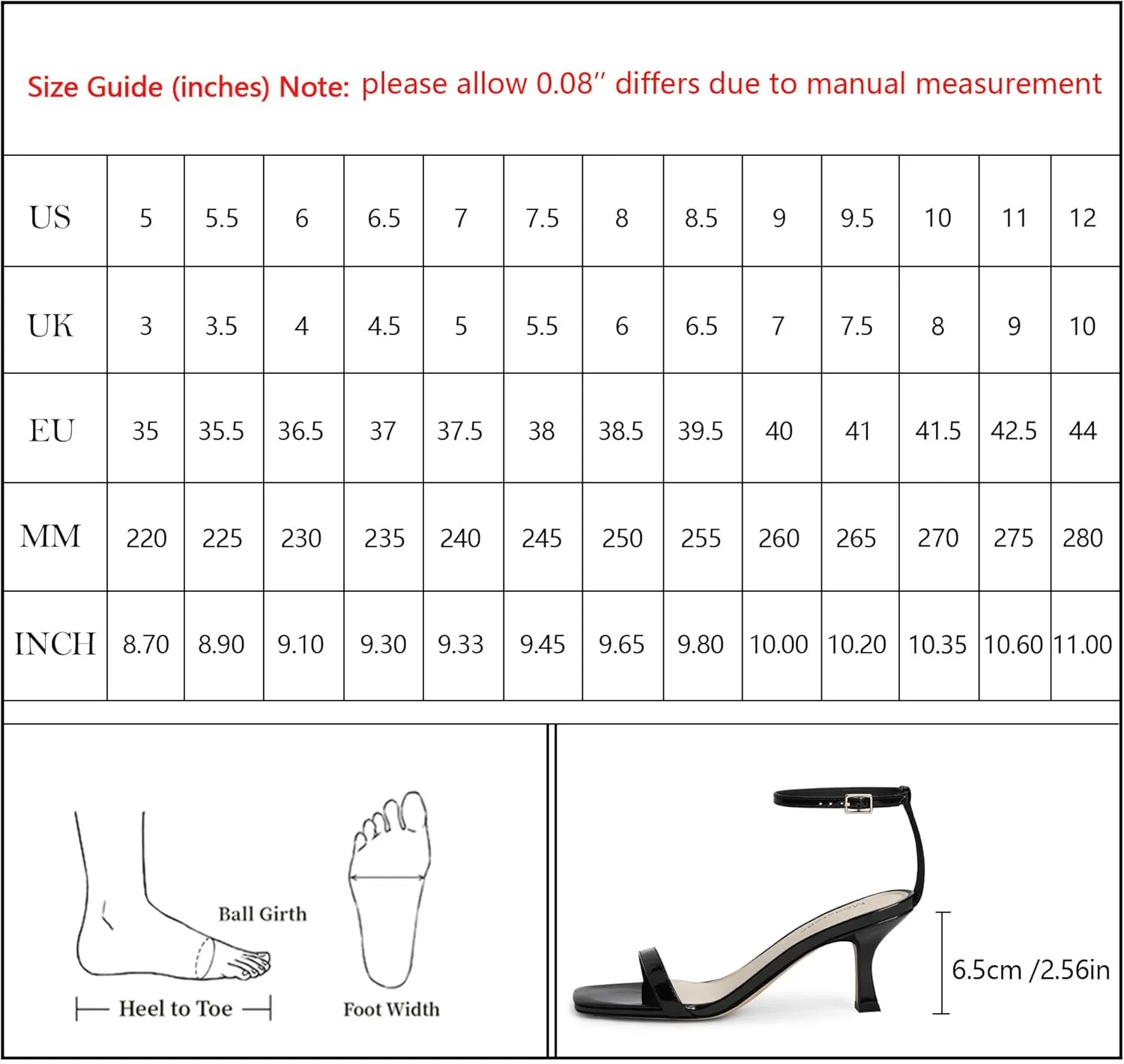 Modatope Womens Heeled Sandals Square Open Toe Kitten Heel Ankle Strap Heels for Women Daily Party Wedding Wear