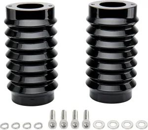 MoKitDora Touring Retro Fork Boots Slider Cover for Harley Touring 1986-2013 Road King Road Glide Electra Glide Street Glide, Black