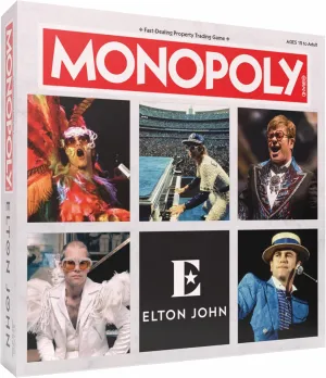 Monopoly: Elton John, Play as Iconic Headgear, Star Glasses & More, Collect Legendary Career Moments Like Knighthood & Farewell Tour, Officially Licensed Elton John Board Game