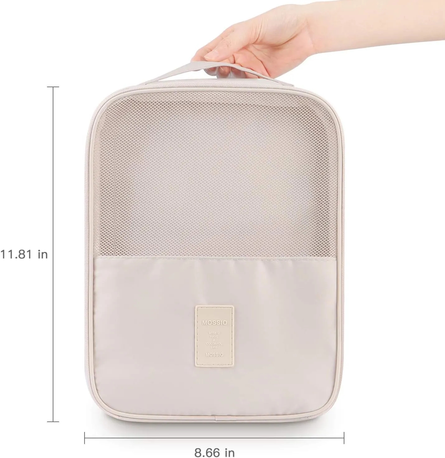 Mossio Shoe Bag Holds 3 Pair of Shoes for Travel and Daily Use Storage Pouch
