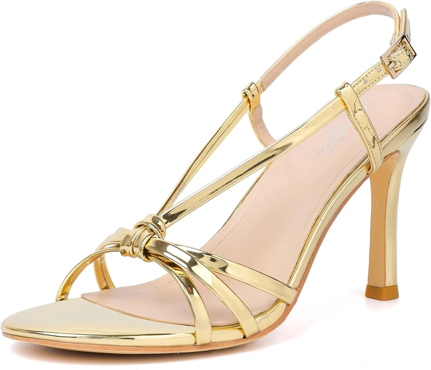 Mostrin Heels For Women Sexy Strappy Heels Comfortable Ankle Strap Heel Open Toe Stiletto High Heeled Sandals For Party,Night Out,Daily