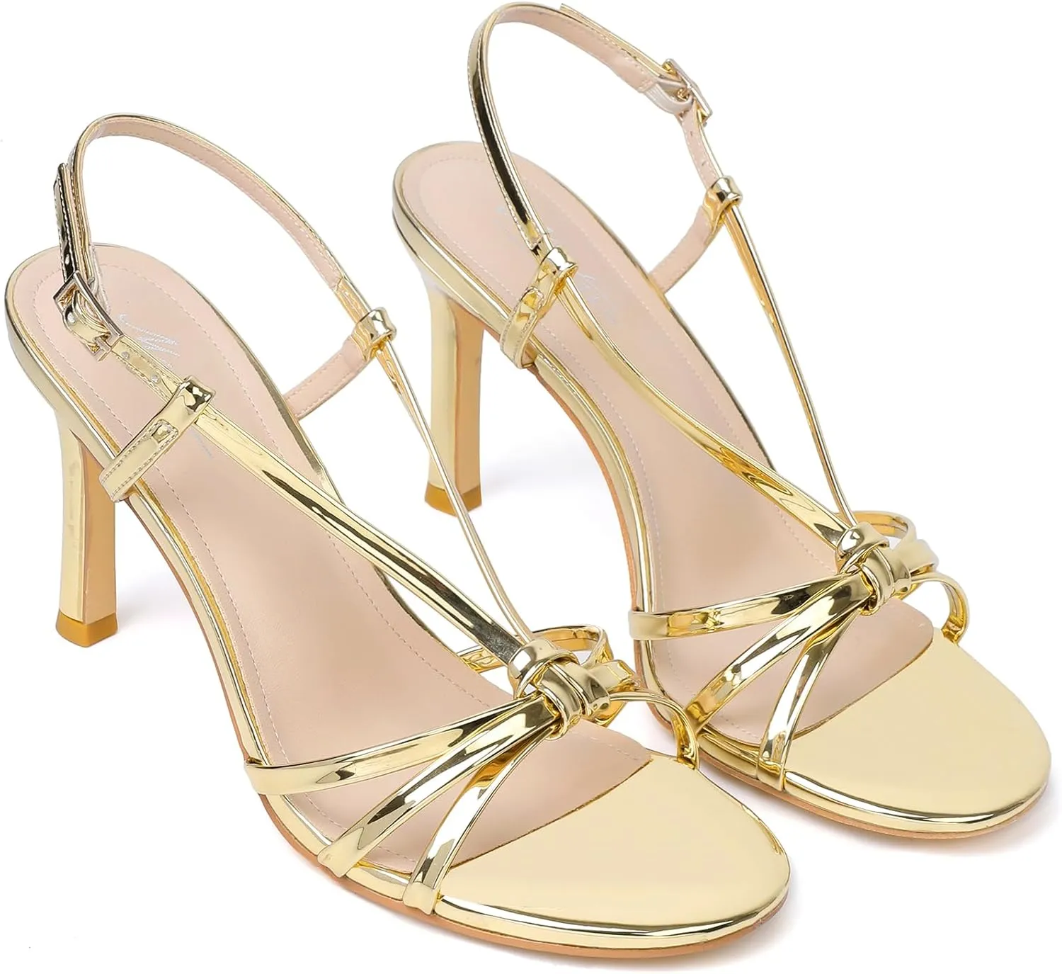 Mostrin Heels For Women Sexy Strappy Heels Comfortable Ankle Strap Heel Open Toe Stiletto High Heeled Sandals For Party,Night Out,Daily