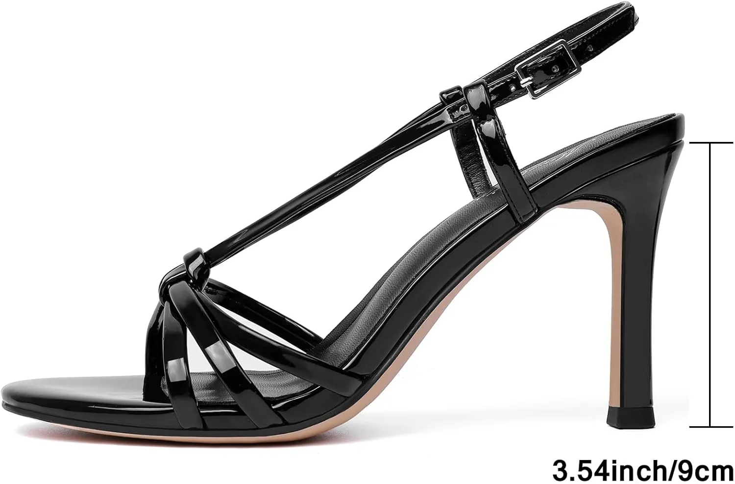 Mostrin Heels For Women Sexy Strappy Heels Comfortable Ankle Strap Heel Open Toe Stiletto High Heeled Sandals For Party,Night Out,Daily