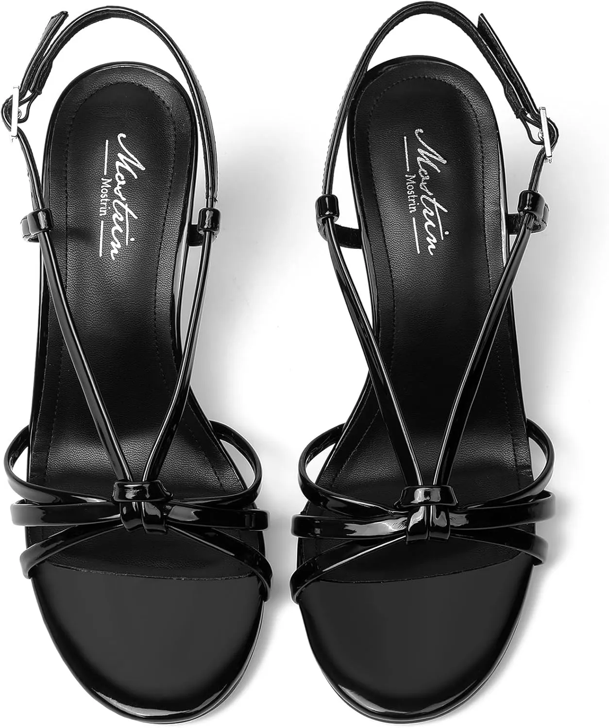 Mostrin Heels For Women Sexy Strappy Heels Comfortable Ankle Strap Heel Open Toe Stiletto High Heeled Sandals For Party,Night Out,Daily