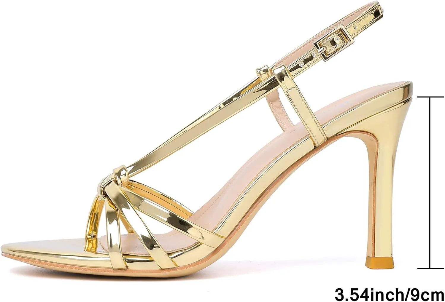 Mostrin Heels For Women Sexy Strappy Heels Comfortable Ankle Strap Heel Open Toe Stiletto High Heeled Sandals For Party,Night Out,Daily