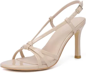 Mostrin Heels For Women Sexy Strappy Heels Comfortable Ankle Strap Heel Open Toe Stiletto High Heeled Sandals For Party,Night Out,Daily