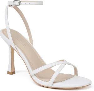 Mostrin Strappy Heels for Women Lace Up Ankle Strap Round Open Toe Stiletto High Heels Women's Heeled Sandals for Prom, Party, Daily
