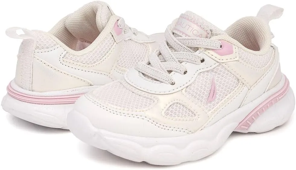 Nautica Kids Boys & Girls Athletic Sneakers - Chunky Cushion Heel Running & Hiking Shoes (Lace-Up/Bungee Slip-On) (Big Kid/Little Kid/Toddler)
