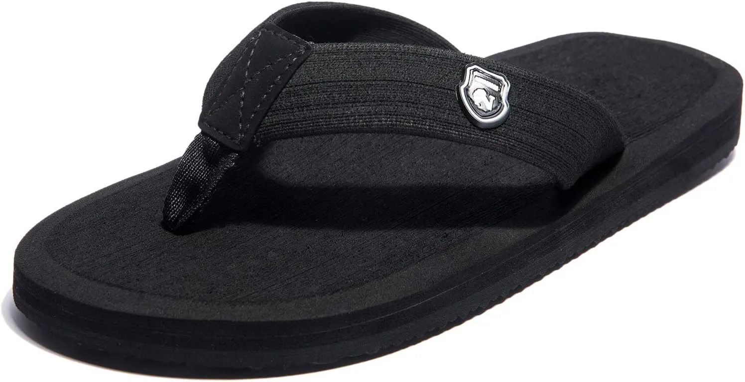 NewDenBer Mens Flip Flops Comfortable Thong Sandals Lightweight Summer Beach Sandals