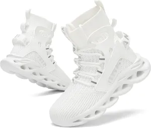 Nihaoya Girls Boys Sneakers,Boot-Like Kids Tennis Shoes,High Top Breathable Mesh Running Shoes for Boy Footwear Wrap Ankle for Little/Big Kid