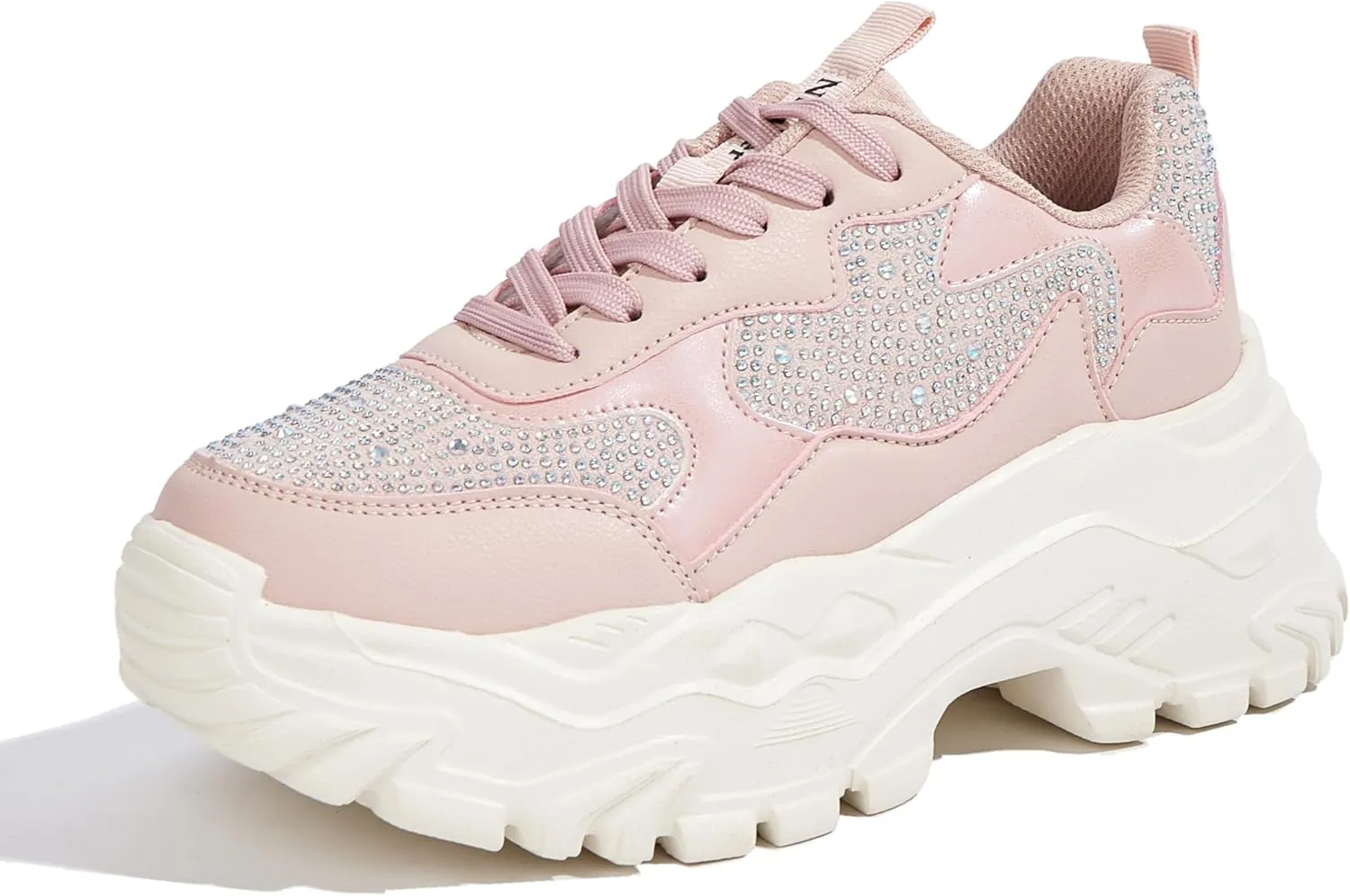 Niluber Chunky Sneakers for Women White Black Red Purple Platform Sneakers Comfortable Casual Lace Up Fashion Tennis Shoes