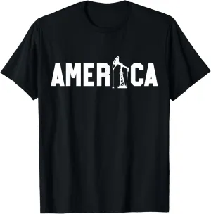 Oil Rig Worker America USA American Gas Oilfield T-Shirt