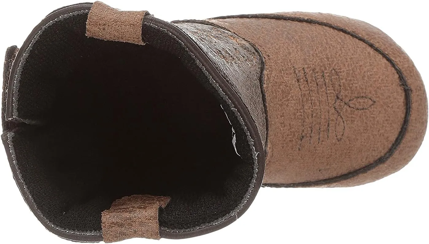 Old West Unisex-Baby Poppets Leather Boots with Velcro Closure