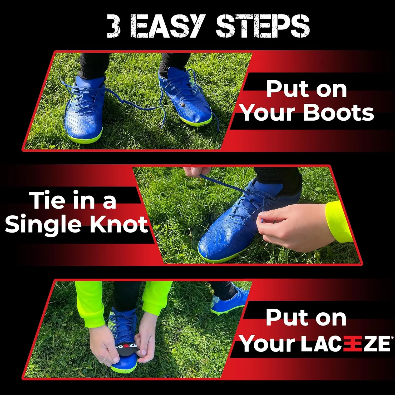 Original Bands Fits shoe size 1-7 USA keeps laces tied during sport, soccer, rugby, field hockey