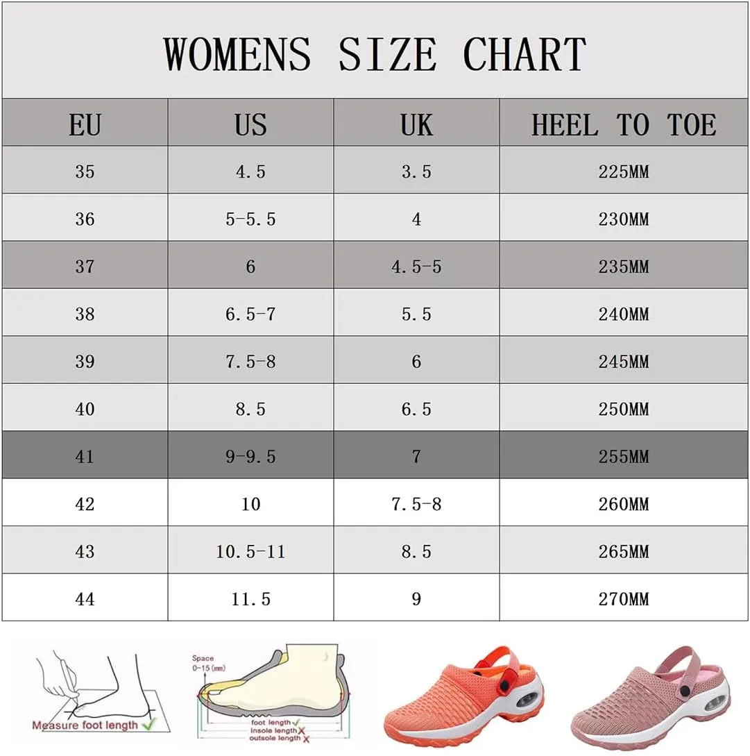 Orthopedic Clogs for Women, Air Cushion Mesh Orthopedic Walking Sandals Slide Sneakers