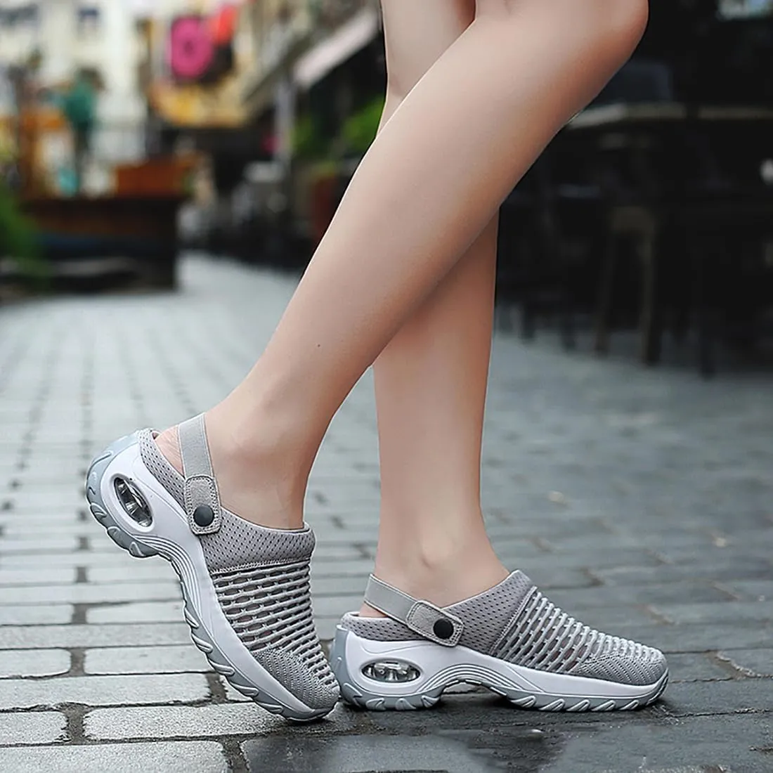 Orthopedic Clogs for Women, Air Cushion Mesh Orthopedic Walking Sandals Slide Sneakers