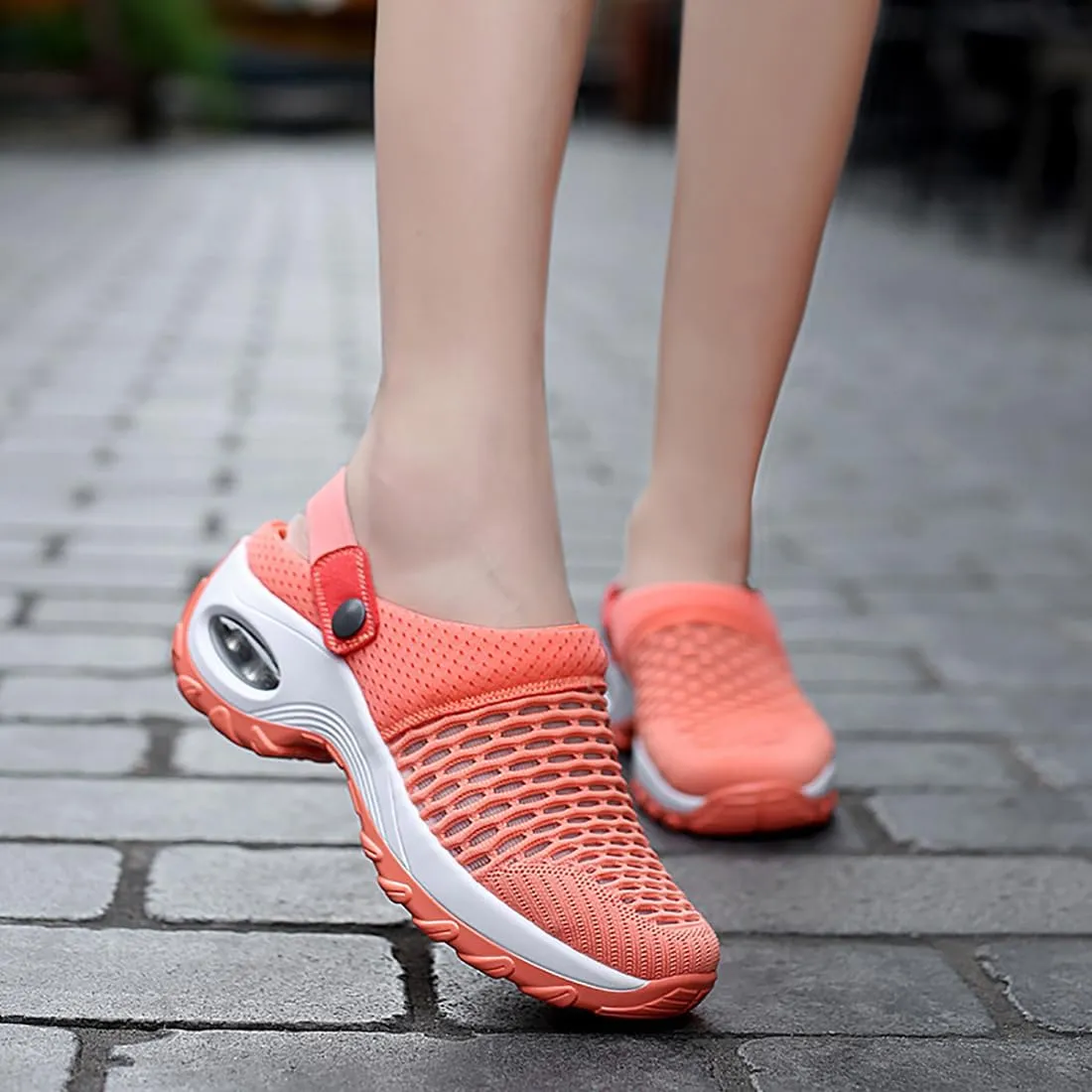 Orthopedic Clogs for Women, Air Cushion Mesh Orthopedic Walking Sandals Slide Sneakers