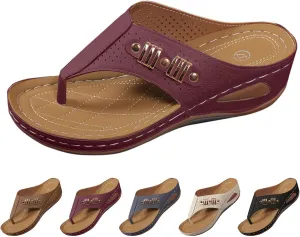 Orthopedic Sandals for Womens 2025 Summer Casual Beach Vacation Shoes Trendy Comfortable Arch Support Sandal,