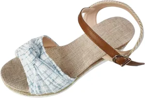 Orthopedic Wedge Sandals for Women Dressy Summer Platform Espadrilles 2025 Casual Fashion Bow Knot Open Toe Wedge Heel Sandals Beach Dress Comfortable Wide Width Ankle Strap Walking Outdoor Shoes