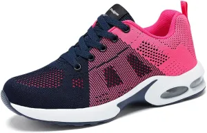 Padgene Womens Sneakers Air Cushion Running Shoes Lightweight Tennis Walking Shoes Mesh Breathable Gym Work Fashion Sneakers Athletic Comfortable Casual