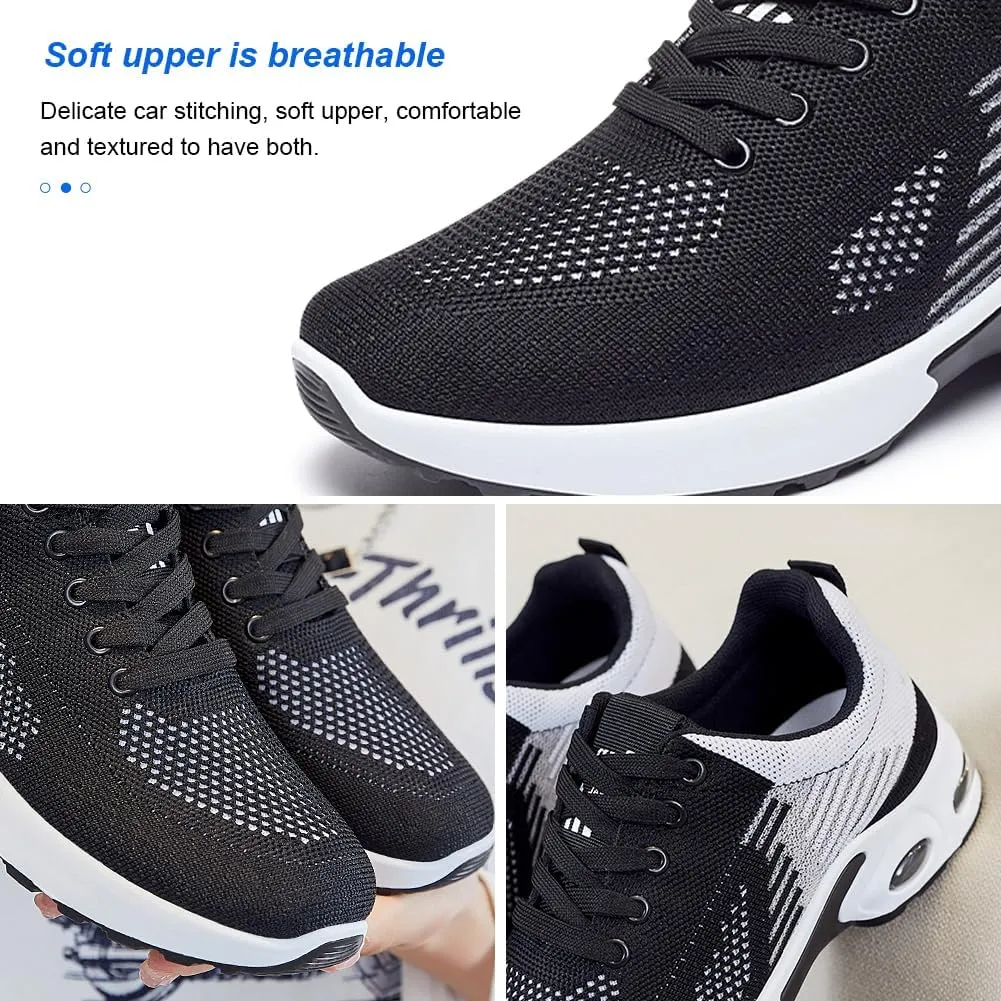 Padgene Womens Sneakers Air Cushion Running Shoes Lightweight Tennis Walking Shoes Mesh Breathable Gym Work Fashion Sneakers Athletic Comfortable Casual
