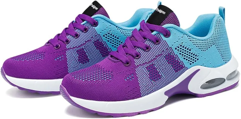 Padgene Womens Sneakers Air Cushion Running Shoes Lightweight Tennis Walking Shoes Mesh Breathable Gym Work Fashion Sneakers Athletic Comfortable Casual