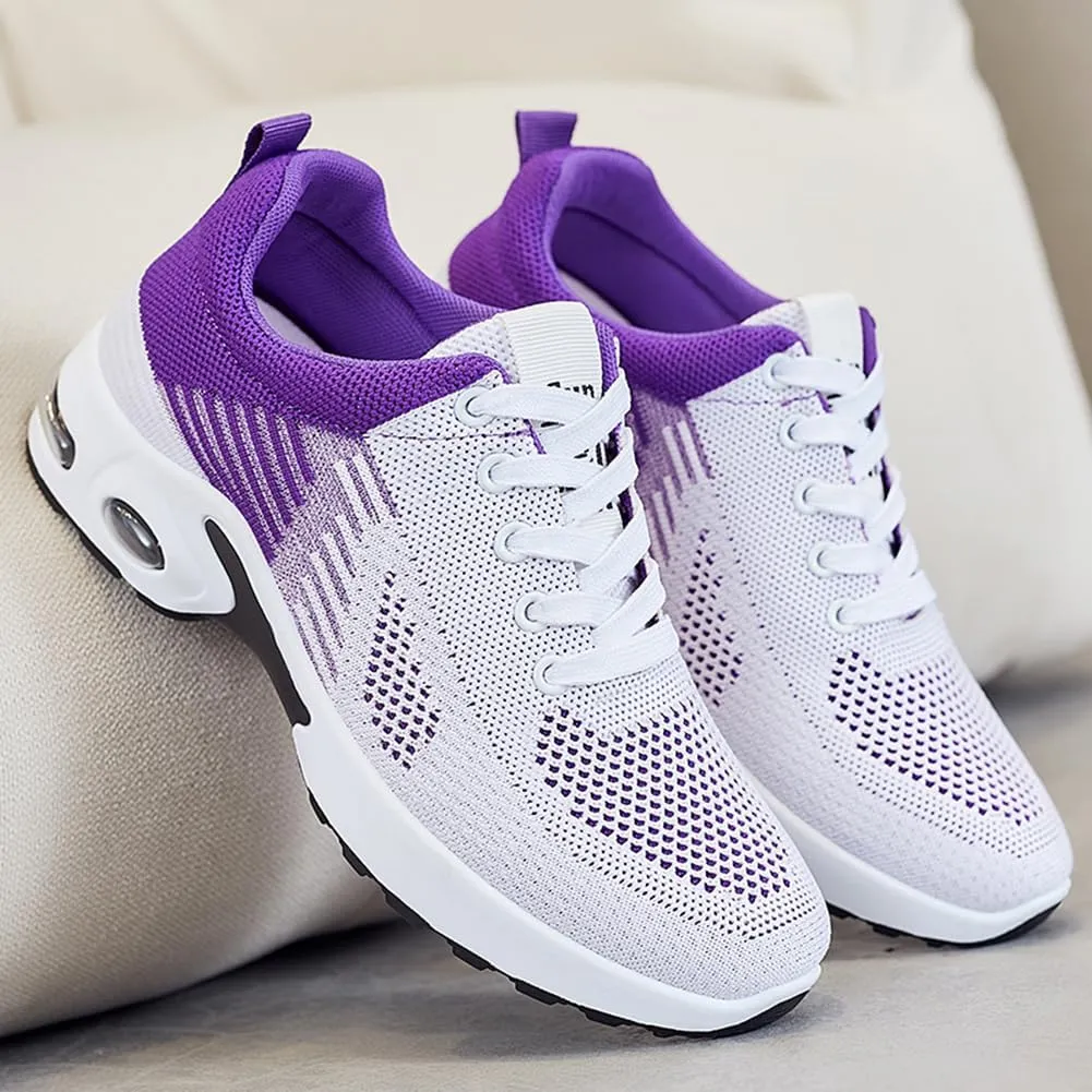 Padgene Womens Sneakers Air Cushion Running Shoes Lightweight Tennis Walking Shoes Mesh Breathable Gym Work Fashion Sneakers Athletic Comfortable Casual