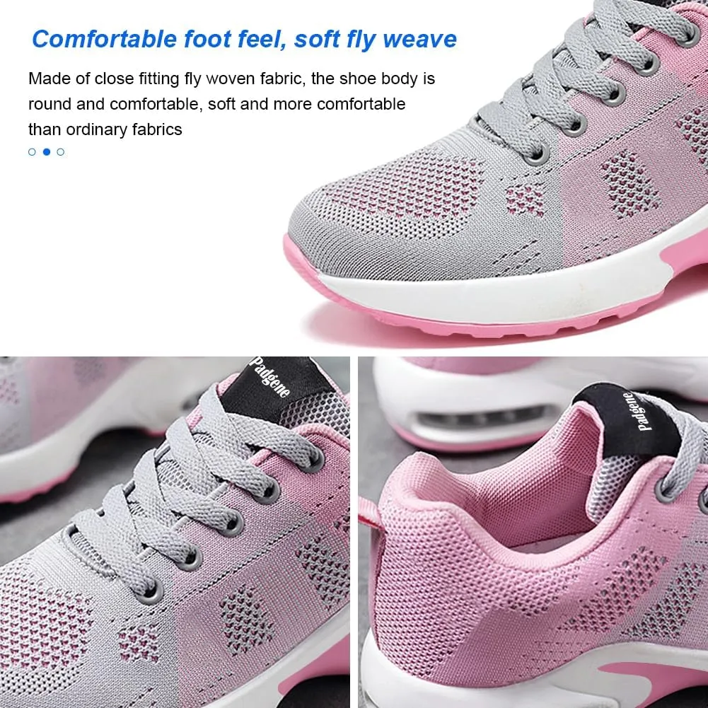 Padgene Womens Sneakers Air Cushion Running Shoes Lightweight Tennis Walking Shoes Mesh Breathable Gym Work Fashion Sneakers Athletic Comfortable Casual