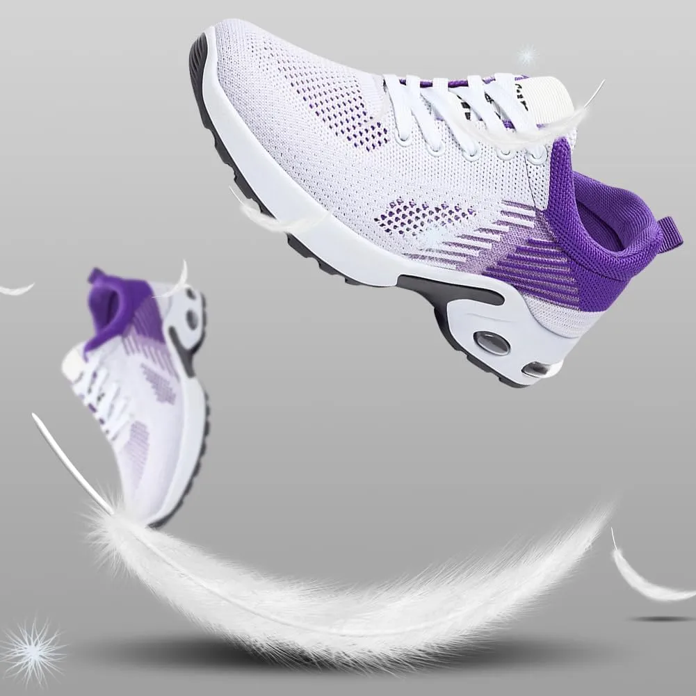 Padgene Womens Sneakers Air Cushion Running Shoes Lightweight Tennis Walking Shoes Mesh Breathable Gym Work Fashion Sneakers Athletic Comfortable Casual