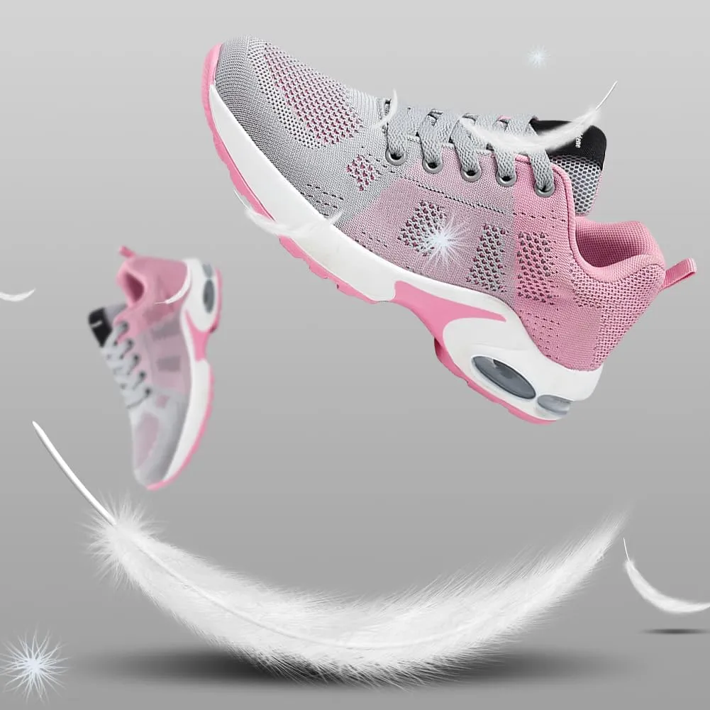Padgene Womens Sneakers Air Cushion Running Shoes Lightweight Tennis Walking Shoes Mesh Breathable Gym Work Fashion Sneakers Athletic Comfortable Casual