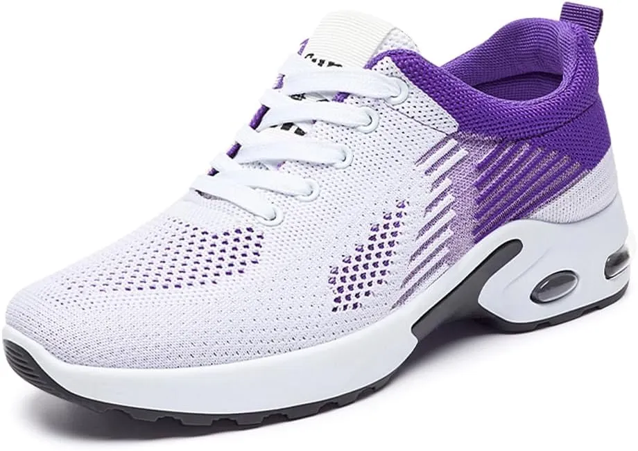 Padgene Womens Sneakers Air Cushion Running Shoes Lightweight Tennis Walking Shoes Mesh Breathable Gym Work Fashion Sneakers Athletic Comfortable Casual